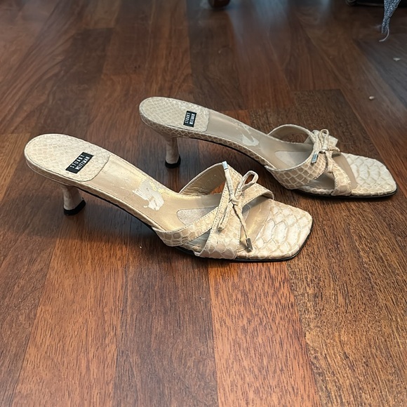 Vintage kitten heel open toe mules - Picture 2 of 2